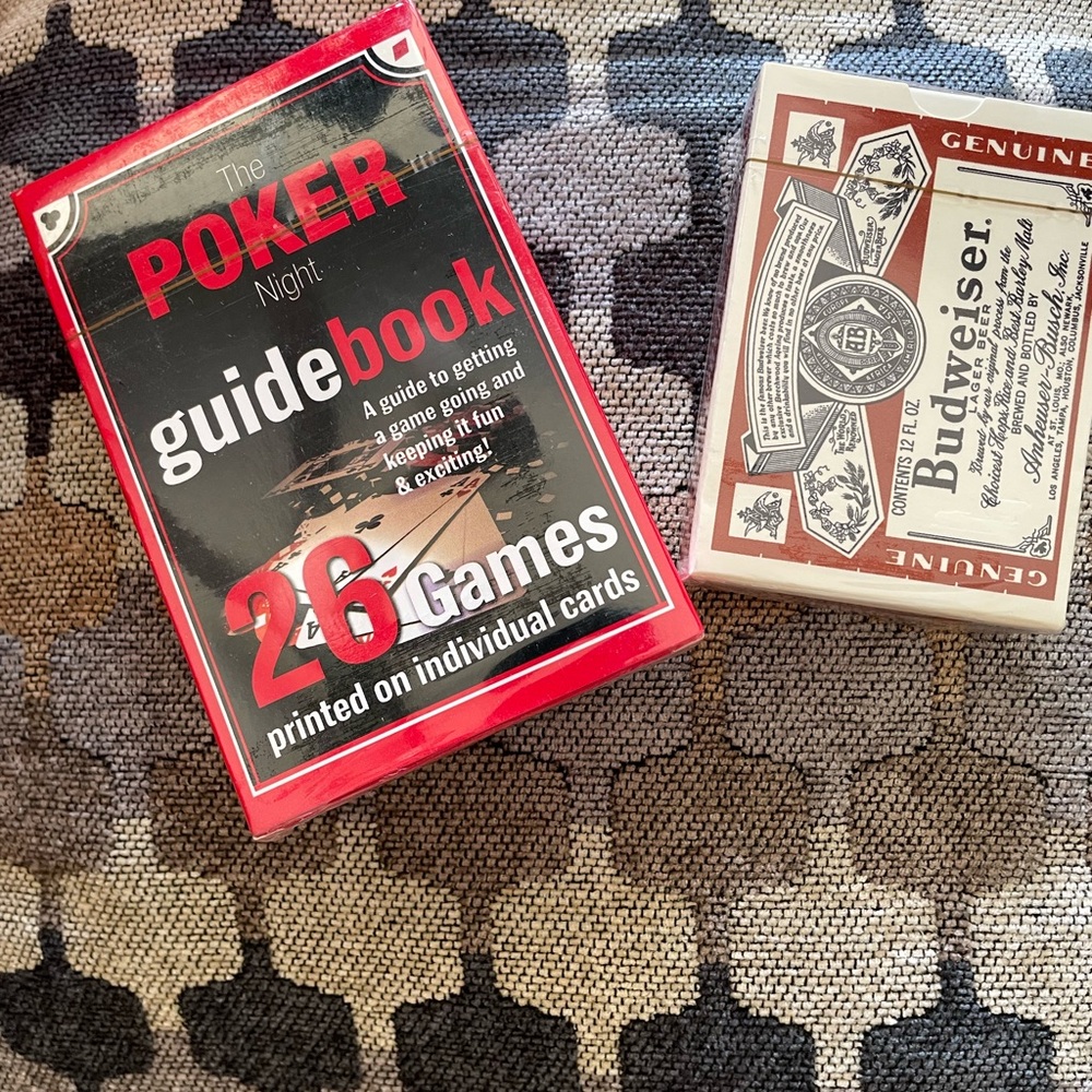 ♠️♥️♣️♦️Poker Night Guidebook with 26 Games - Red ➕A BONUS♦️♣️♥️♠️
